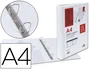 Liderpapel Carpeta Canguro 4 Anillas Mixtas 25mm A4 Plástico Blanco