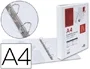 Liderpapel Carpeta Canguro 4 Anillas Mixtas 25mm A4 Plástico Blanco