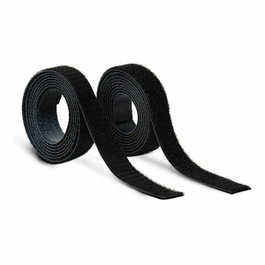Inofix Rollo adhesivo térmico de cierre de gancho y bucle negro 20 mm x 1,5 m