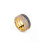 Anillo Mujer Guess JUBR05140JWYGBL56 16 Dorado Azul