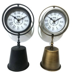 DKD Home Decor Reloj de Sobremesa Hierro y Cristal 16x11,5x32 (Surtido de 2 unidades)