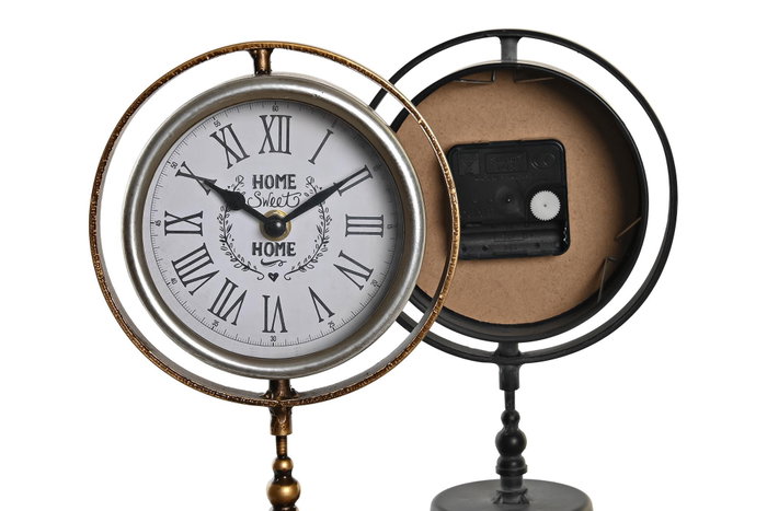 DKD Home Decor Reloj de Sobremesa Hierro y Cristal 16x11,5x32 (Surtido de 2 unidades)