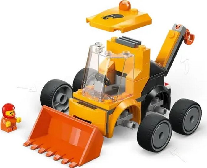 LEGO City 60483 Cargadora de Obra, Juego de Construcción de 61 Piezas