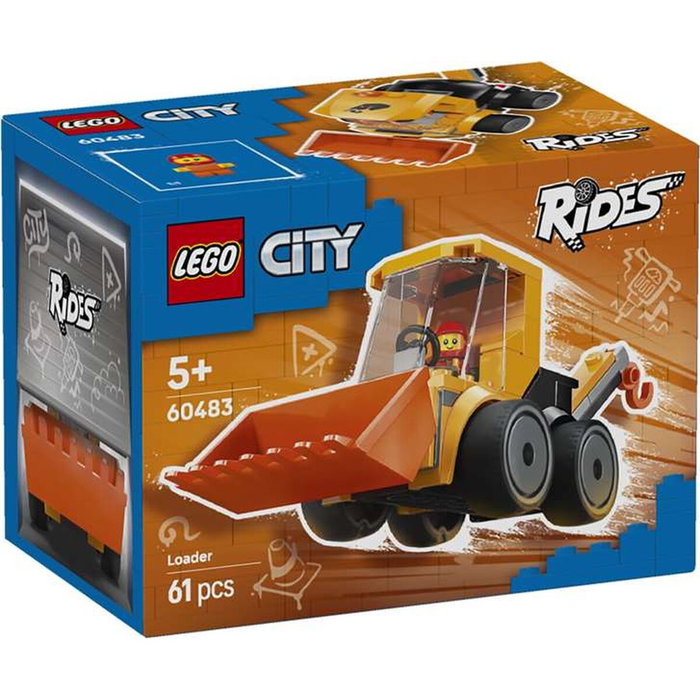 LEGO City 60483 Cargadora de Obra, Juego de Construcción de 61 Piezas