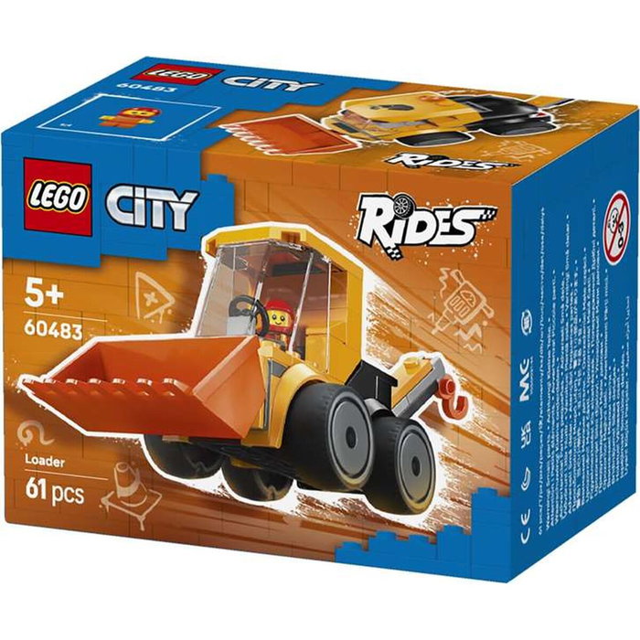 LEGO City 60483 Cargadora de Obra, Juego de Construcción de 61 Piezas