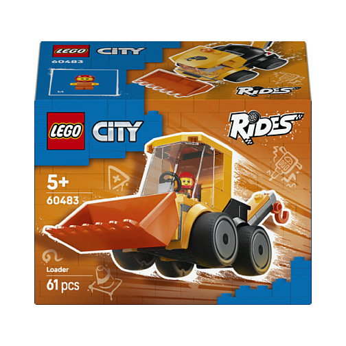 LEGO City 60483 Cargadora de Obra, Juego de Construcción de 61 Piezas