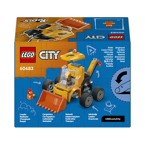 LEGO City 60483 Cargadora de Obra, Juego de Construcción de 61 Piezas