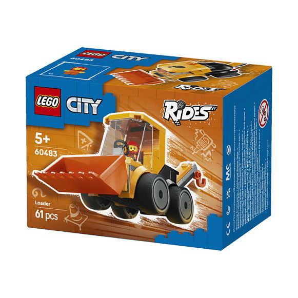 LEGO City 60483 Cargadora de Obra, Juego de Construcción de 61 Piezas