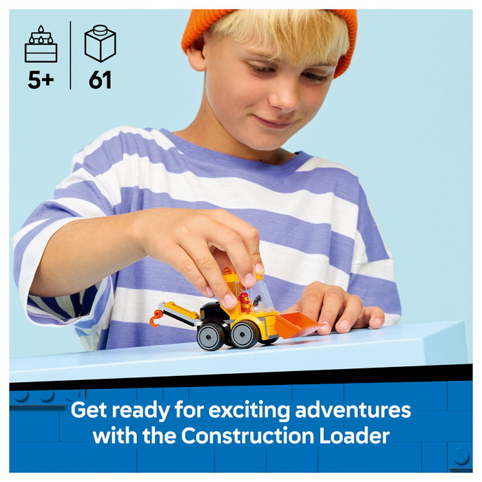 LEGO City 60483 Cargadora de Obra, Juego de Construcción de 61 Piezas