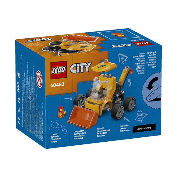 LEGO City 60483 Cargadora de Obra, Juego de Construcción de 61 Piezas