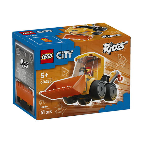 LEGO City 60483 Cargadora de Obra, Juego de Construcción de 61 Piezas