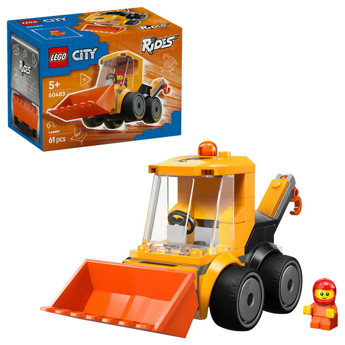 LEGO City 60483 Cargadora de Obra, Juego de Construcción de 61 Piezas
