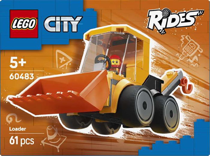 LEGO City 60483 Vehículos - Cargadora de Construcción - Juego Creativo para Niños de 5 Años o Más - Idea de Regalo