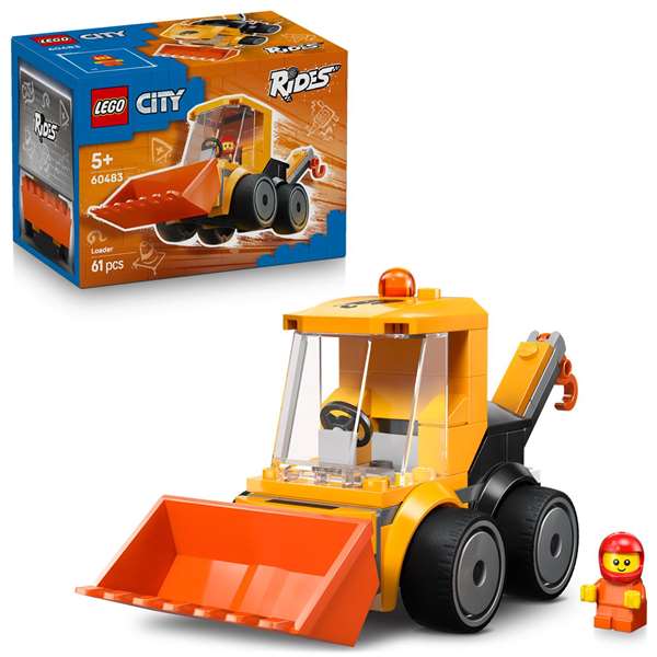LEGO City 60483 Vehículos - Cargadora de Construcción - Juego Creativo para Niños de 5 Años o Más - Idea de Regalo