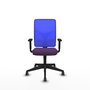 PIQUERAS Y CRESPO Silla de oficina Motilla con mecanismo Sincro, Morado y Azul