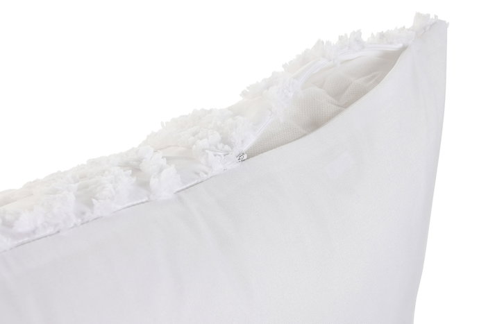 DKD Home Decor Cojín Blanco de Poliéster 45x45 cm (Pack de 2)