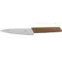 Victorinox Swiss Modern Cuchillo de cocina estrecho con mango de madera de nogal 15 cm de largo