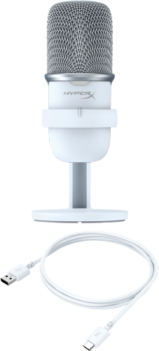 HyperX 519T2AA Micrófono USB Blanco para PC PS5 PS4 Mac