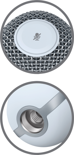 HyperX 519T2AA Micrófono USB Blanco para PC PS5 PS4 Mac