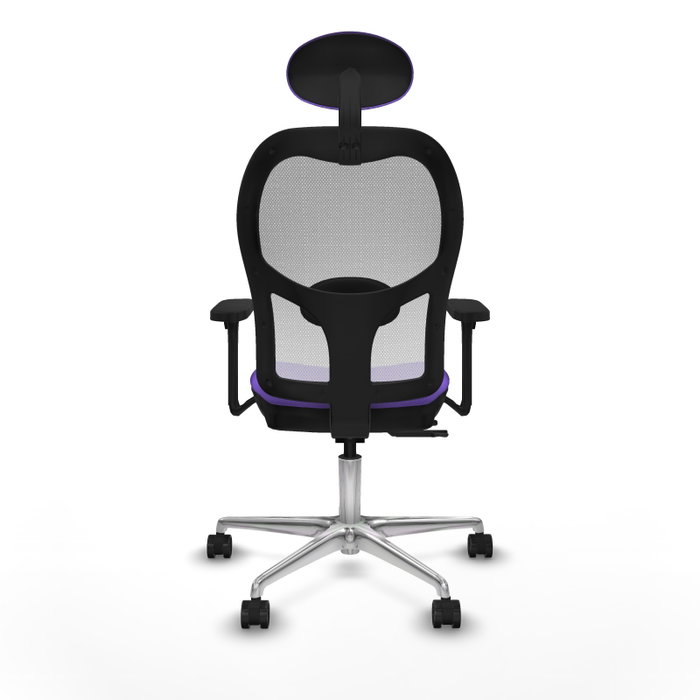 PIQUERAS Y CRESPO Silla de oficina Jorquera con mecanismo Sincro/Traslack, Lila y Blanco