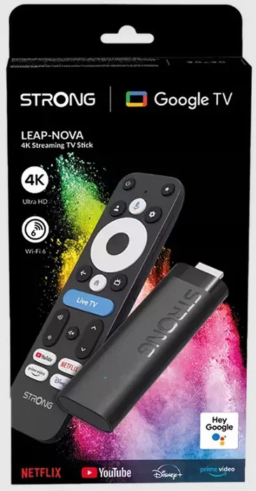 Strong Leap Nova 4K UHD Streaming Stick con Google TV y Android 14, 32 GB, Negro
