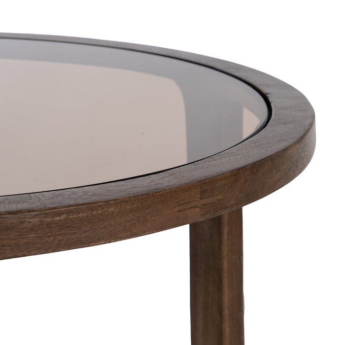 Mesa Centro Madera de Mango Salón 60 X 60 X 48 cm