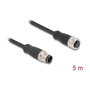 DeLOCK Cable Ethernet M12 Codificado D 4 Pin Macho a Hembra 5 m
