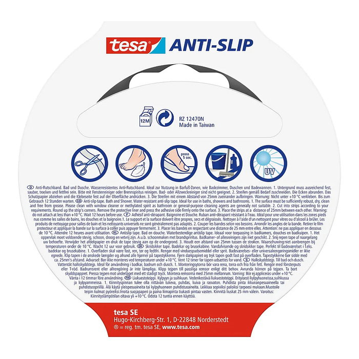 Tesa Cinta Antideslizante 25 mm x 5 m transparente