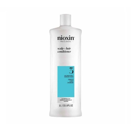 Nioxin Sistema 3 Acondicionador para Cabello Teñido y Dañado 1000 ml Nioxin Sistema 3 Acondicionador para Cabello Teñido y Dañado 1000 ml