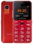 myPhone Halo Easy rojo Teléfono básico Pantalla 1.77" Cámara 0.3 MP Batería 1000 mAh Ranura microSD