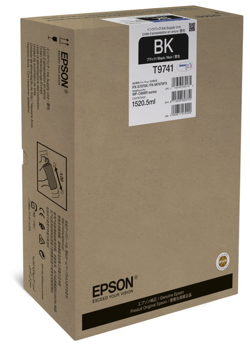 Epson C13T97410N Tinta Original Negra XXL 1520.5 ml para WorkForce Pro WF-C869R, Pack Individual Epson C13T97410N Tinta Original Negra XXL 1520.5 ml para WorkForce Pro WF-C869R, Pack Individual