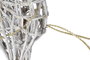DKD Home Decor Set de 3 piezas de decoración LED en mimbre blanco