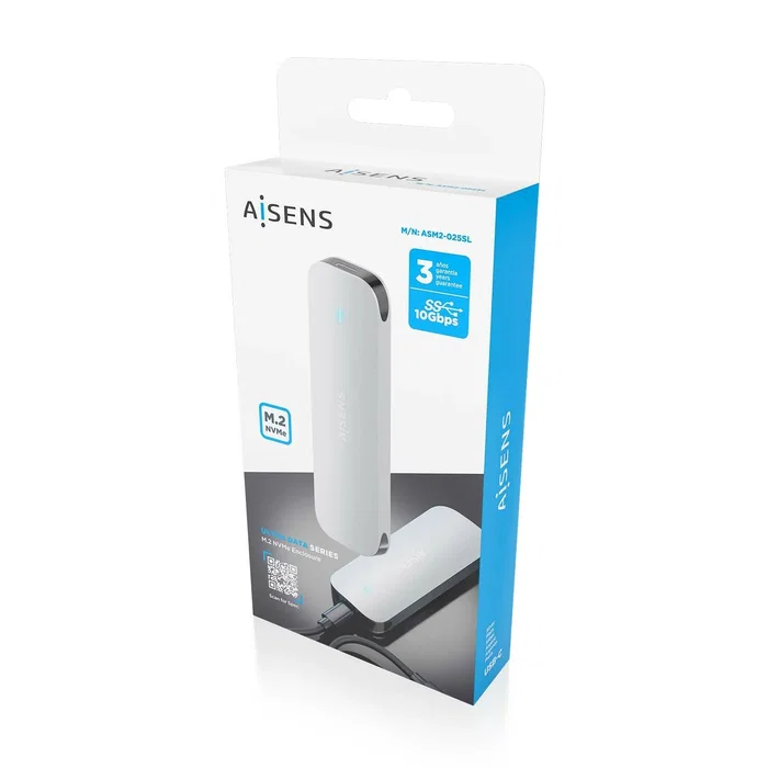 Aisens ASM2-025SL Caja Externa M.2 NVMe USB 3.2 Gen2 Plata