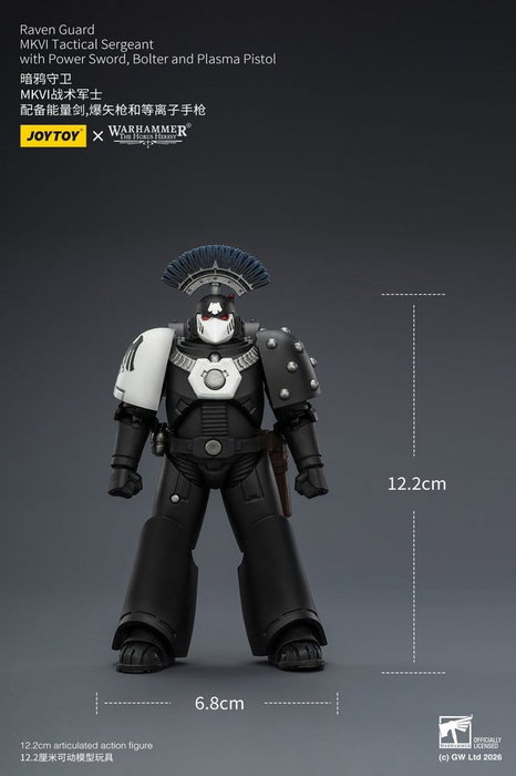 Joy Toy Warhammer 40,000 Figura Raven Guard MkVI Tactical Sergeant 12 cm