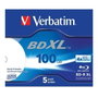 Verbatim BD-R XL Blu-ray 100GB 4x White Inkjet Printable - 5 unidades