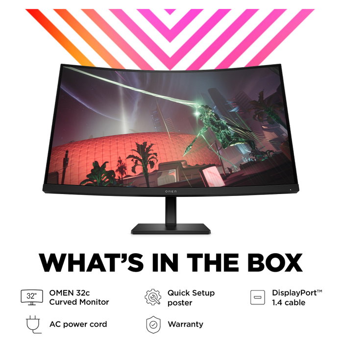 HP OMEN 32c Monitor Gaming Curvo 31,5 Pulgadas QHD 165 Hz
