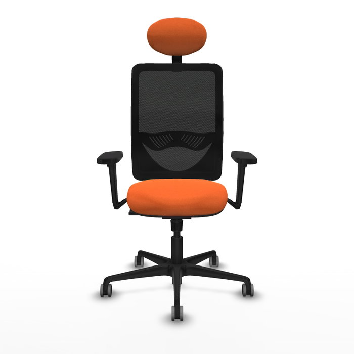 PIQUERAS Y CRESPO Silla de oficina Zulema Naranja y Negro con Mecanismo Sincro PIQUERAS Y CRESPO Silla de oficina Zulema Naranja y Negro con Mecanismo Sincro