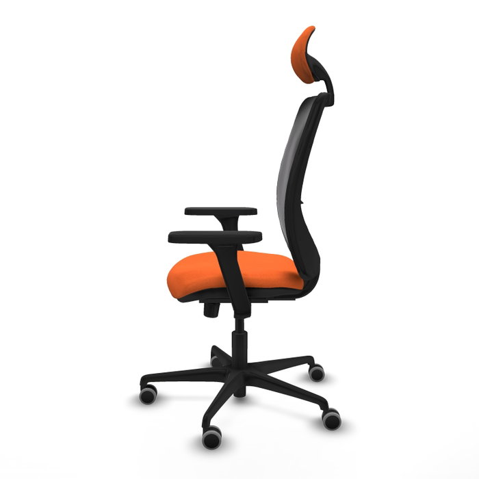 PIQUERAS Y CRESPO Silla de oficina Zulema Naranja y Negro con Mecanismo Sincro PIQUERAS Y CRESPO Silla de oficina Zulema Naranja y Negro con Mecanismo Sincro