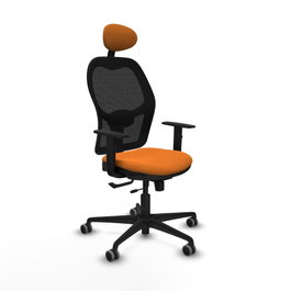 PIQUERAS Y CRESPO Silla de oficina Jorquera Naranja y Negro