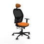 PIQUERAS Y CRESPO Silla de oficina Jorquera Naranja y Negro
