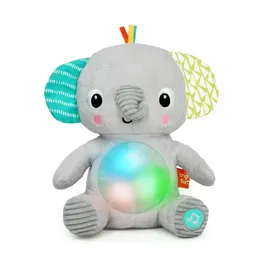 Bright Starts BRI0074451124981 Peluche Bebé Hug-A-Bye Elephant con Luces y Sonidos