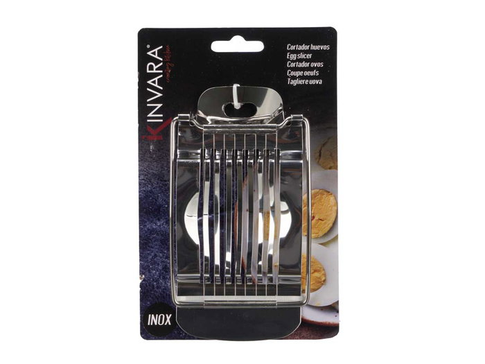 Kinvara Corta Huevos de Acero Inoxidable Color Plata 8x8x14.5 cm (Set de 36)