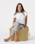 Atelier Del Sofa Puf de Jardín Square Mink Exterior Impermeable Cómodo Asiento Exterior Robusto 45x45x45 cm