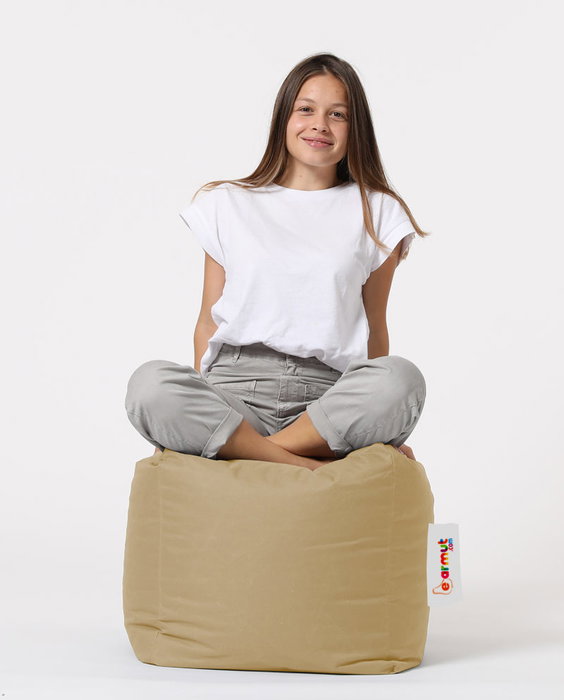 Atelier Del Sofa Puf de Jardín Square Mink Exterior Impermeable Cómodo Asiento Exterior Robusto 45x45x45 cm
