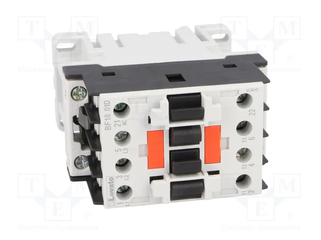 LOVATO ELECTRIC Contactor 3-polar BF 24VDC 18A