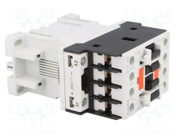 LOVATO ELECTRIC Contactor 3-polar BF 24VDC 18A