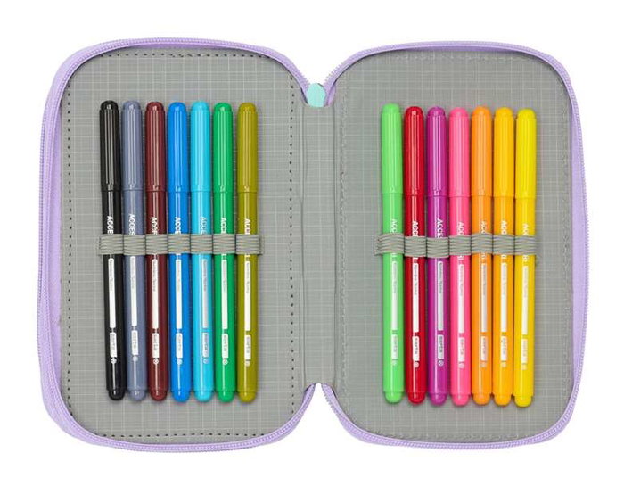 Plumier Triple Frozen Spirit Lila 12,5 x 19,5 x 5,5 cm 37 Piezas