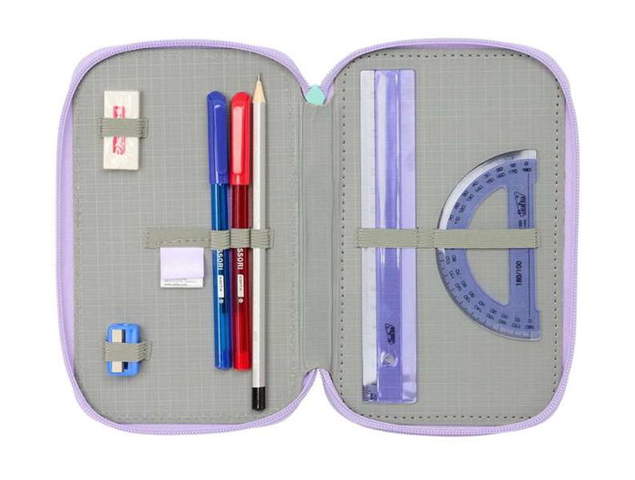 Plumier Triple Frozen Spirit Lila 12,5 x 19,5 x 5,5 cm 37 Piezas