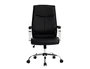Q-connect Silla de Dirección Mod. NA Simil Piel Base Metálica Ruedas Premium Negro 1220x510x490 mm