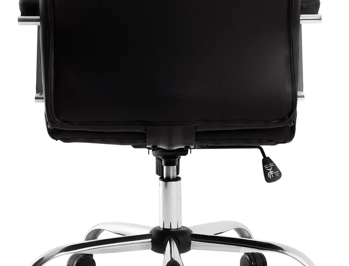 Q-connect Silla de Dirección Mod. NA Simil Piel Base Metálica Ruedas Premium Negro 1220x510x490 mm
